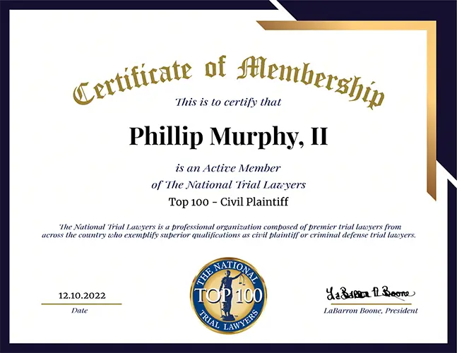 National Trial Lawyers Certificate